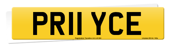 Registration number PR11 YCE